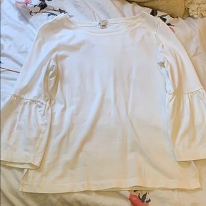 Jcrew peplum sleeved blouse